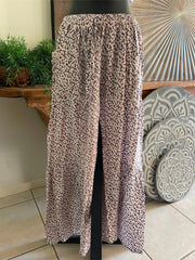 Balinese Ladies Long Flarred Pants - SO COMFY Elastic Waist Pants - Bali Pants