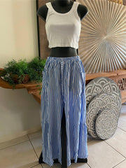 Balinese Ladies Long Flarred Pants - SO COMFY Elastic Waist Pants - Bali Pants