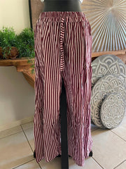 Balinese Ladies Long Flarred Pants - SO COMFY Elastic Waist Pants - Bali Pants
