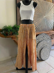 Balinese Ladies Long Flarred Pants - SO COMFY Elastic Waist Pants - Bali Pants