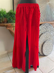 Balinese Ladies Long Flarred Pants - SO COMFY Elastic Waist Pants - Bali Pants