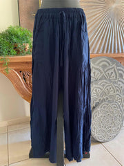Balinese Ladies Long Flarred Pants - SO COMFY Elastic Waist Pants - Bali Pants
