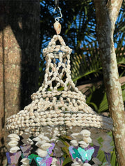 NEW Balinese Shell & Butterfly Windchime / Mobile - Bali Shell Mobile / Chime