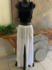 Balinese Ladies Long Flarred Pants - SO COMFY Elastic Waist Pants - Bali Pants