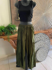 Balinese Ladies Long Flarred Pants - SO COMFY Elastic Waist Pants - Bali Pants