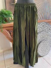Balinese Ladies Long Flarred Pants - SO COMFY Elastic Waist Pants - Bali Pants