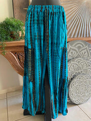 Balinese Ladies Long Flarred Pants - SO COMFY Elastic Waist Pants - Bali Pants