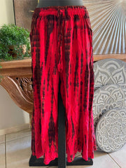 Balinese Ladies Long Flarred Pants - SO COMFY Elastic Waist Pants - Bali Pants