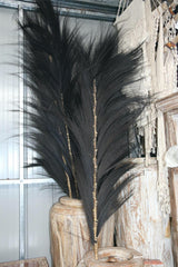 New Balinese Hand Crafted Artificial Leaf Decor Stick / Pampas Grass Style Stem