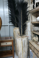 New Balinese Hand Crafted Artificial Leaf Decor Stick / Pampas Grass Style Stem