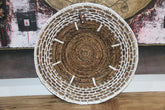 NEW Balinese Hand Woven Platter with macrame trim - L - Balinese Woven Wall Art