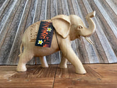 Balinese Carved Wooden Elephant - Small Bali Elephant - Wood Carved Elephant
