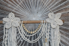 NEW Balinese Handmade Macrame Wall Decor - Stunning Macrame Flower Wall Art