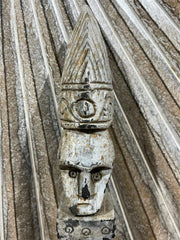 NEW Indonesian Hand Carved Primitive Wood Sculpture on Stand - TIMOR ART