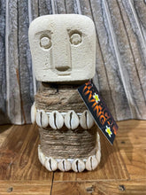 NEW Indonesian Hand Carved Primitive Stone Sumba Statue w/Shell Trim - TIMOR ART