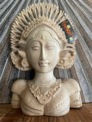 NEW Balinese Traditional Hand Carved Campaka Wood Dewi/Janger Sculpture-Bali Art