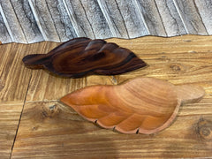 NEW Balinese Quality TEAK or SONO Wood Hand Crafted Leaf Plate - Bali Leaf Plate