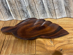 NEW Balinese Quality TEAK or SONO Wood Hand Crafted Leaf Plate - Bali Leaf Plate