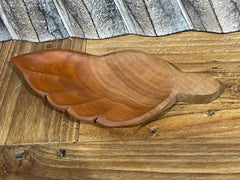 NEW Balinese Quality TEAK or SONO Wood Hand Crafted Leaf Plate - Bali Leaf Plate