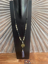 NEW Hand Crafted Balinese Bead, Turquoise Chip & Tree of Life Necklace w/Tassel