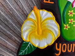 NEW Bali Hand Crafted PLEASE REMOVE SHOES Sign - Balinese Remove your Shoes