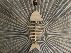 NEW Balinese Hand Crafted Wooden Fish Hanging - Bali Fish Wall Art