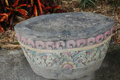 Balinese Hand Crafted Paras Boat FeaturePot - Carved Bali Pot