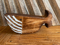 NEW Balinese Hand Carved Wooden Set of 2 Whales - Wooden Whale with Calf