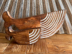 NEW Balinese Hand Carved Wooden Set of 2 Whales - Wooden Whale with Calf