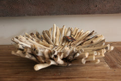 NEW Balinese Hand Crafted Wooden Stick Bowl - Wood stick Fruit Bowl 30cm