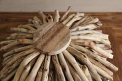 NEW Balinese Hand Crafted Wooden Stick Bowl - Wood stick Fruit Bowl 30cm