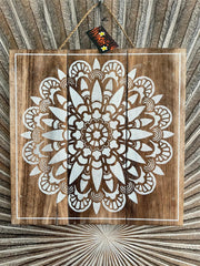 NEW Balinese Hand Crafted Mandala Print Wall Art - Bali Mandala Print - Bali Art