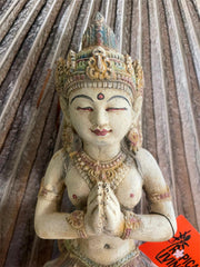 NEW Balinese Cast Concrete Dewi Statue w/hand colouring - Bali Statue - Bali Art