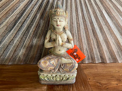 NEW Balinese Cast Concrete Dewi Statue w/hand colouring - Bali Statue - Bali Art