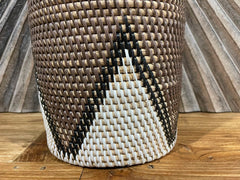 Balinese Hand Woven Rattan Open Basket - Vase Style Bali Basket - Bali Basket