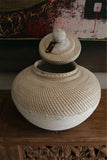 NEW Balinese Hand Crafted Wood/Rattan Pot with Lid - Bali Basket