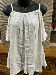 NEW Balinese Ladies Cold Shoulder Top / Loose fitting comfortable top ONE SIZE