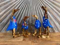 NEW Balinese Hand Carved Wooden Australian Downunder Rice Paddy Duck - Bali Duck