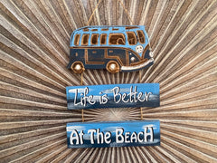 NEW Hand Crafted Life is better at the Beach Sign - Tropical Island Bali Sign