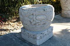 Balinese Hand Crafted Paras Pot - Bali Feature Pot w/Built in Stand - Bali Pot