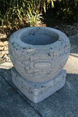 Balinese Hand Crafted Paras Pot - Bali Feature Pot w/Built in Stand - Bali Pot