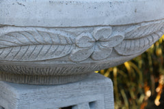 NEW Balinese Frangipani Hand Crafted Bird Bath - Bali Garden Art Bali Bird Bath