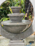 NEW M Balinese 3 Bowl Horseshoe Water Feature - Bali Water Feature - Bali Garden