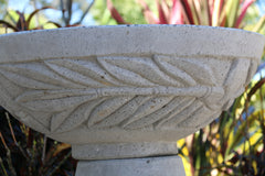 NEW Balinese Bamboo Hand Crafted Bird Bath - Bali Garden Art - Bali Bird Bath