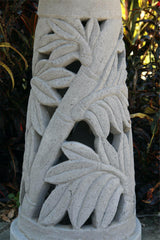 NEW Balinese Bamboo Hand Crafted Bird Bath - Bali Garden Art - Bali Bird Bath