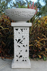 NEW Balinese Flower Hand Crafted Bird Bath - Bali Garden Art - Bali Bird Bath