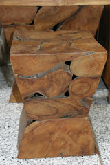 NEW Teak Wood 5 Piece Table & Stool Set - Bali Furniture - Bali Table + Stools