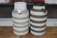 New Balinese Hand Woven Rattan Open Basket - Vase Style Rattan Bali Basket