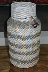 New Balinese Hand Woven Rattan Open Basket - Vase Style Rattan Bali Basket