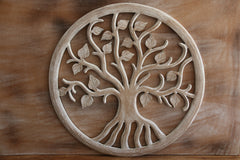 Balinese Hand Carved MDF TREE OF LIFE Wall Panel 60cm